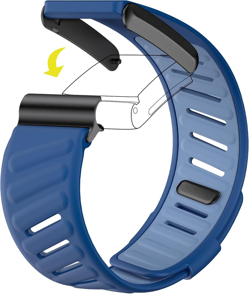 Dado Comfort Durable Silicone Wristband Compatible with WHOOP 4.0 Band, Soft Silicone Sports Loop Strap for Men & Women, with U Shapped Connector - Image 3